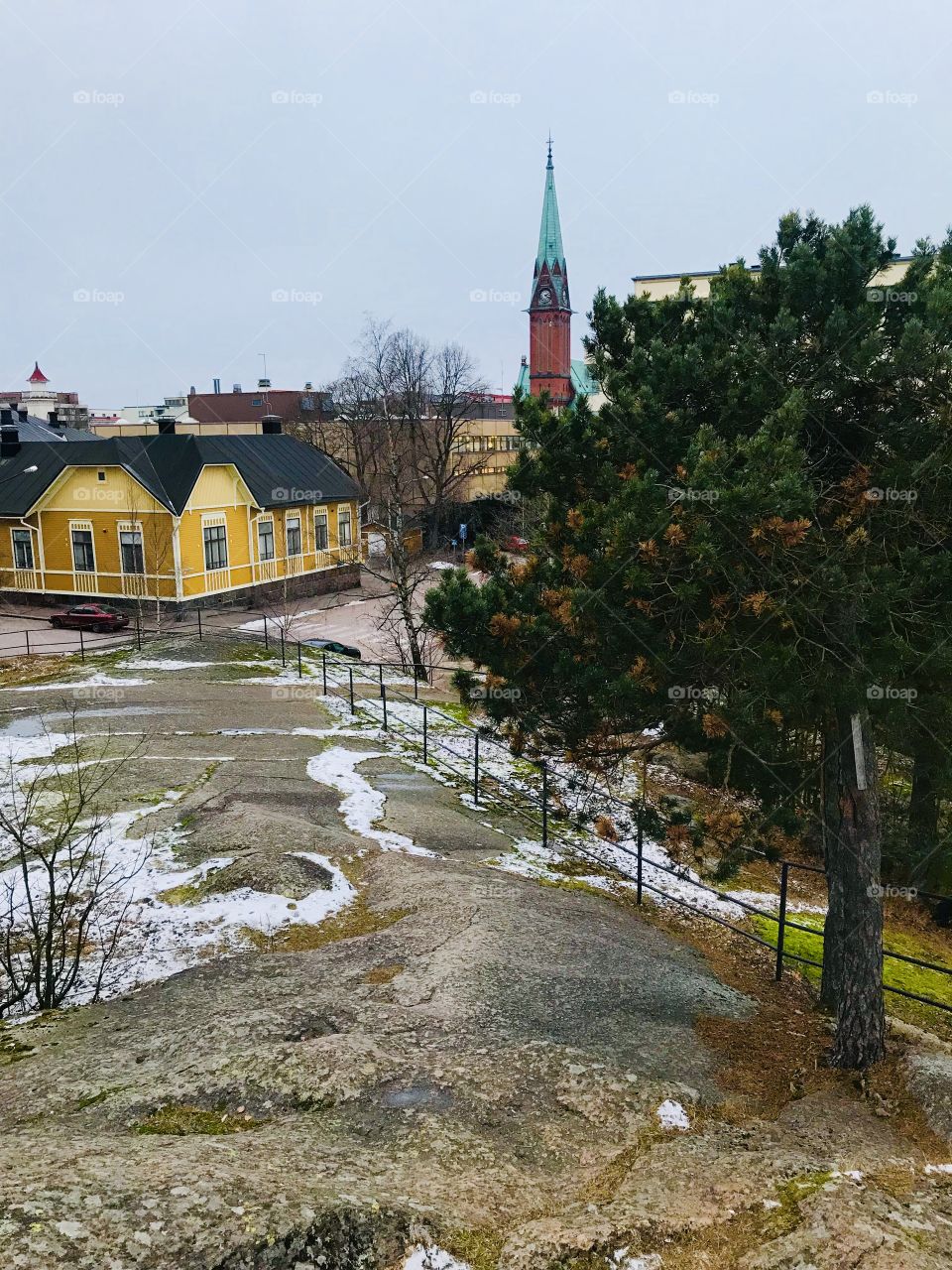 another trip to Finland. View of the city of Kotka from a height