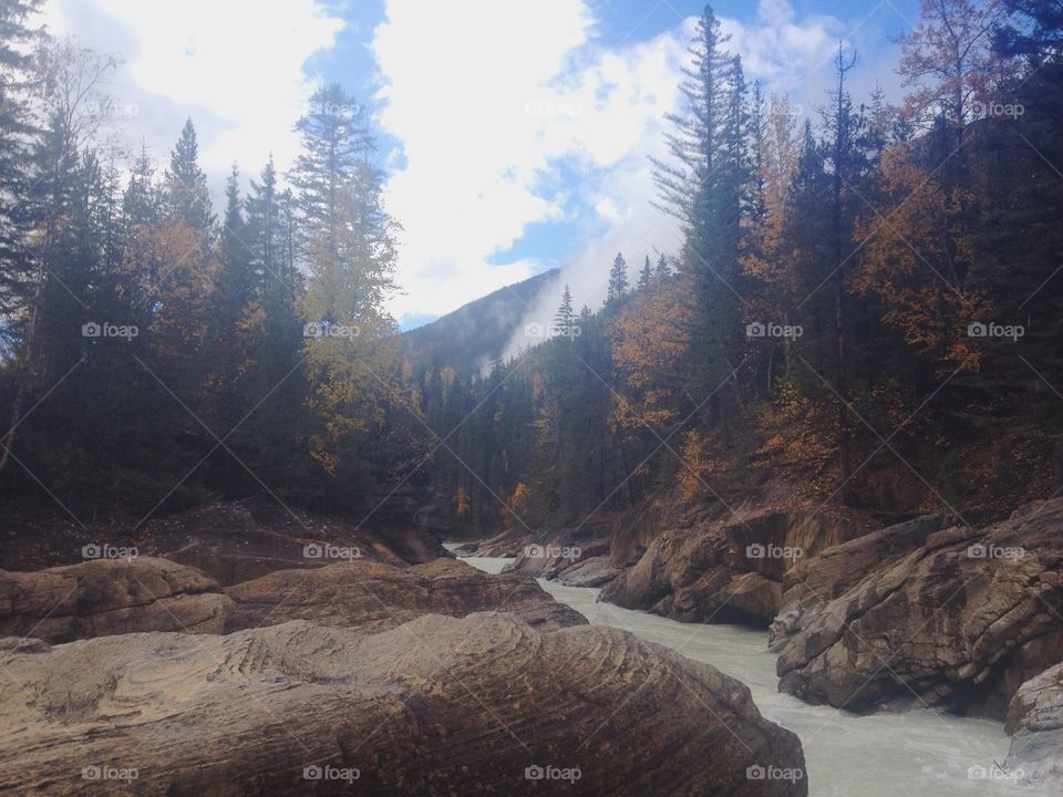The Thompson Falls in Golden, BC