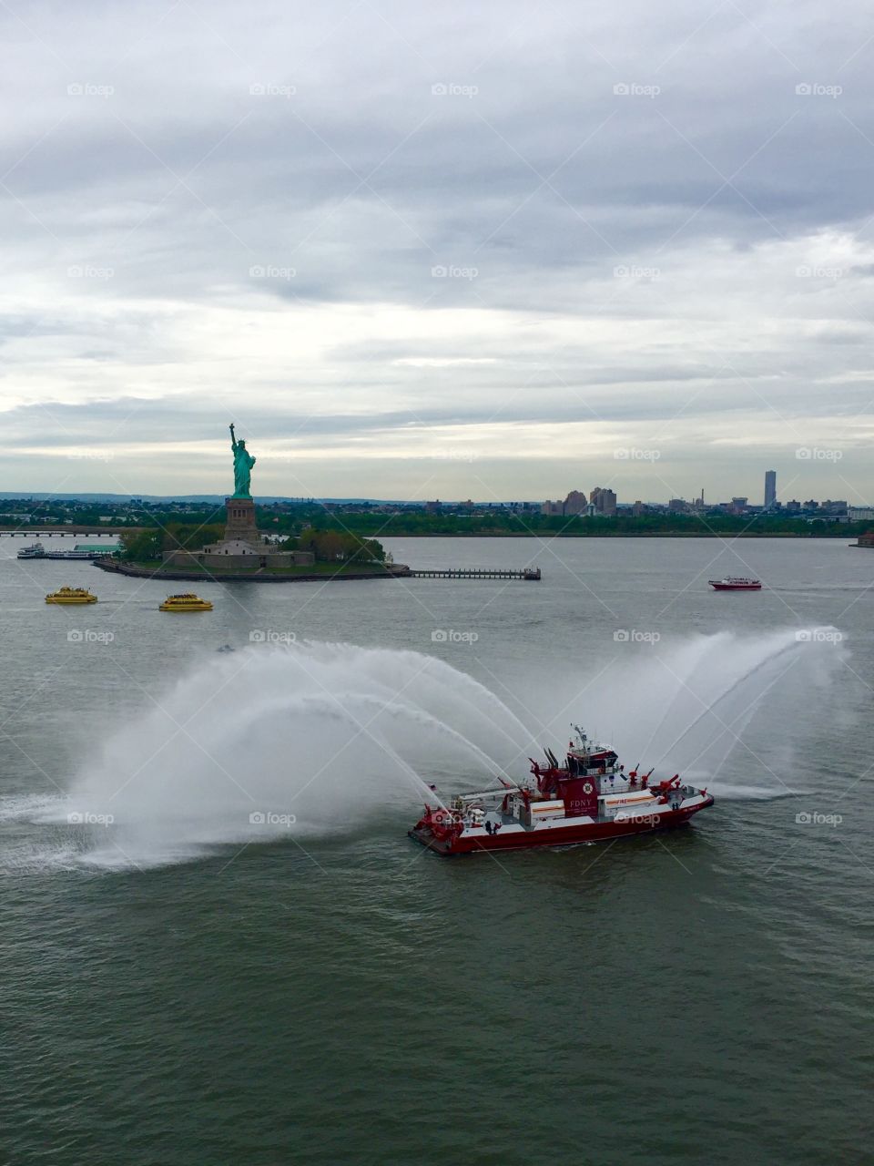Heading out of Port Liberty past the Statue of Liberty, on the Anthom of the Seas. 