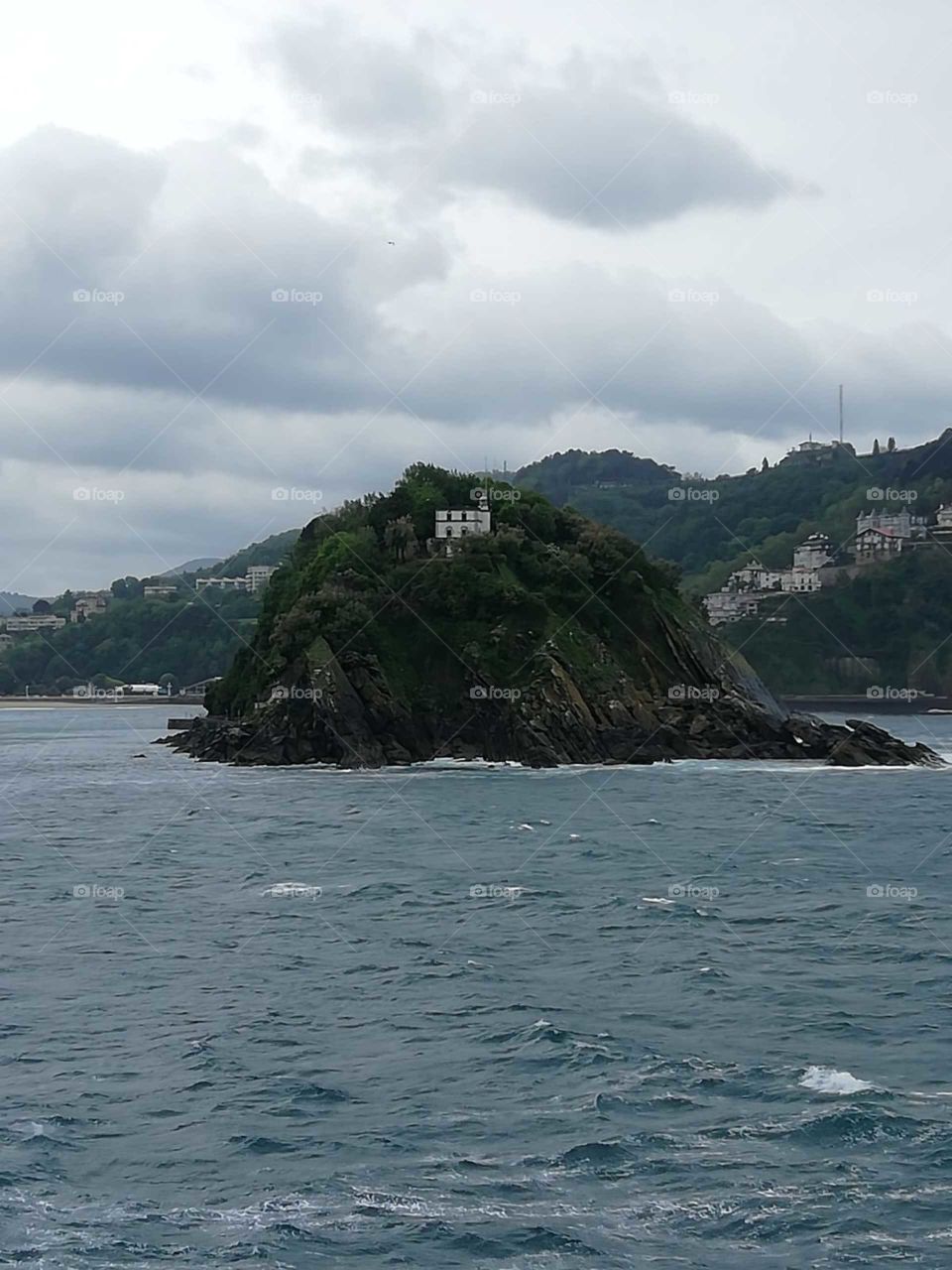 Landscape, water,island,mountain