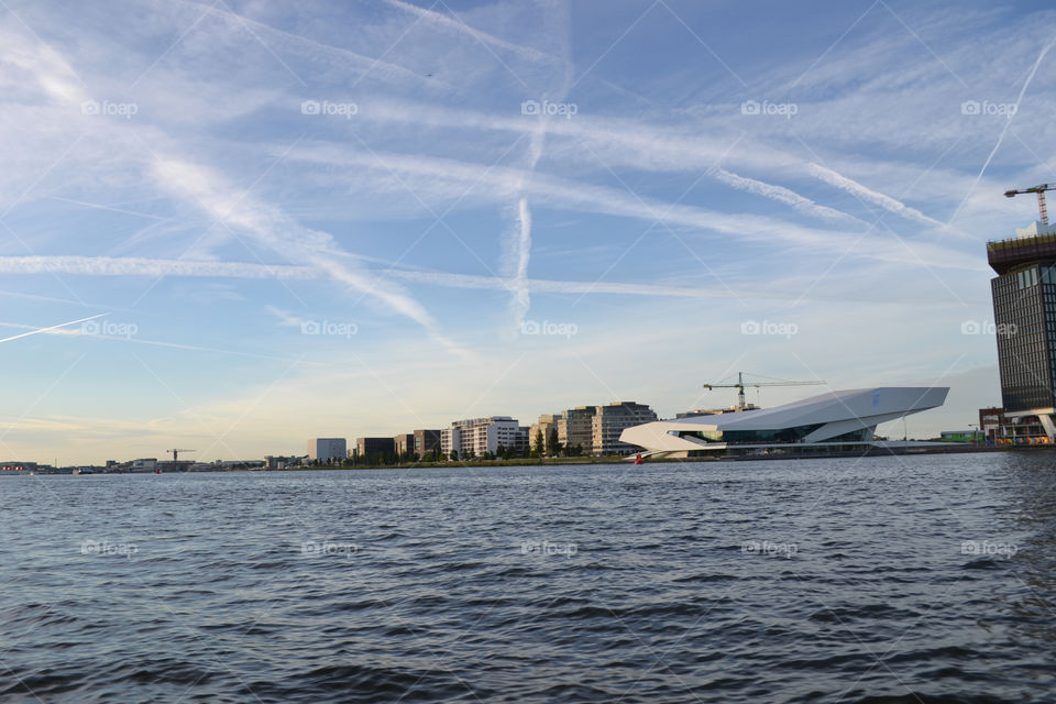 Skyline off of Amsterdam 