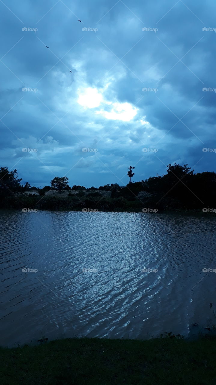 Beach in evening time.