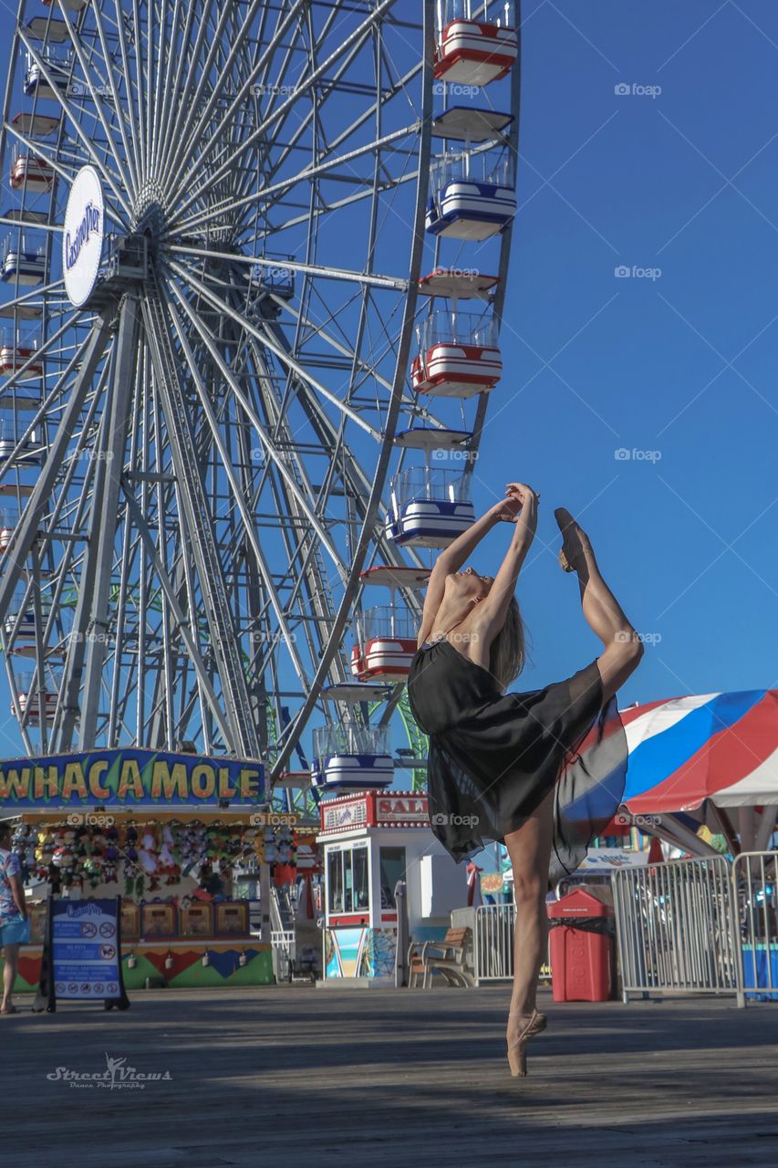 Day of fun at seaside boardwalk in New Jersey.