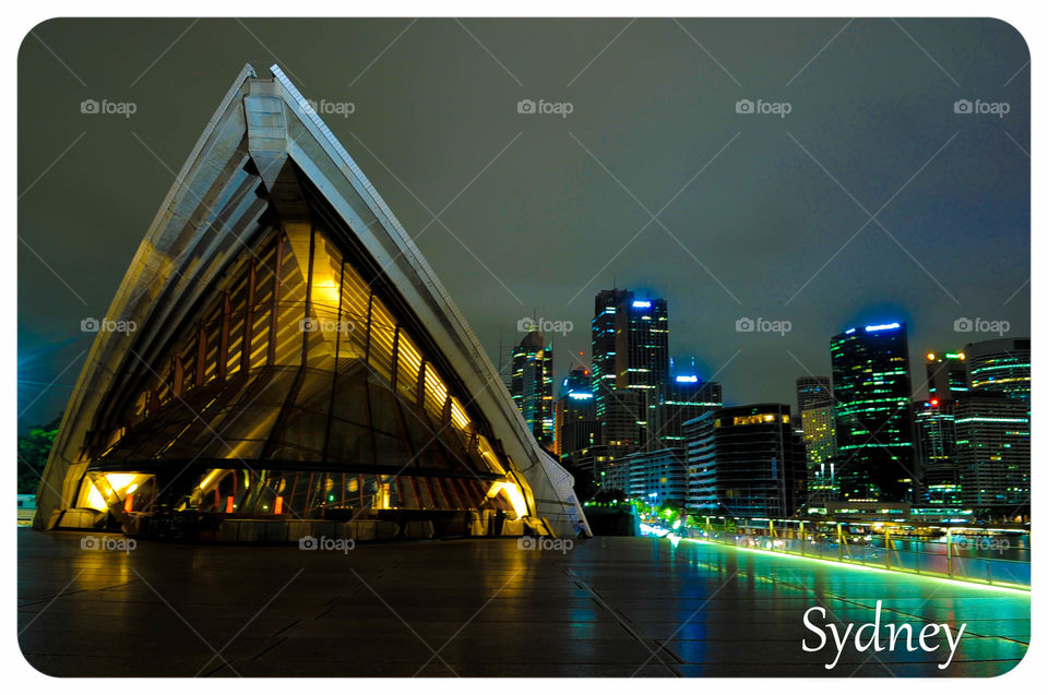 One corner of Sydney opera house 