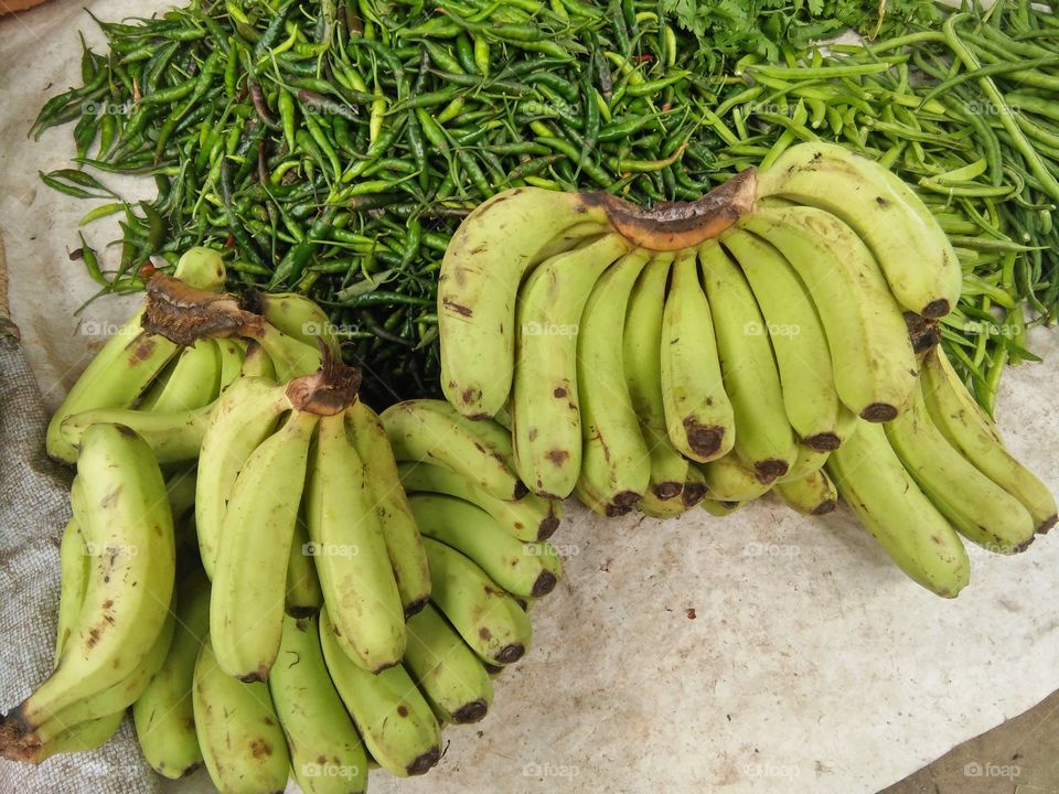 daily market banana and chili