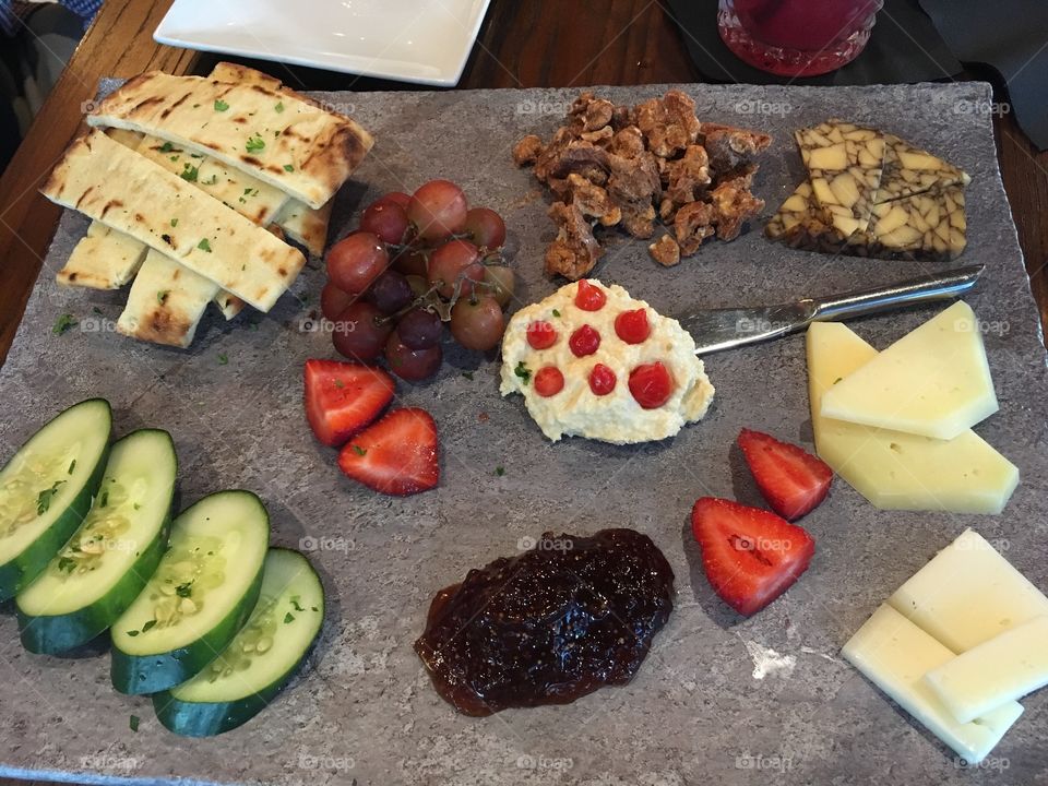 Cheese board snacks at RusTeak