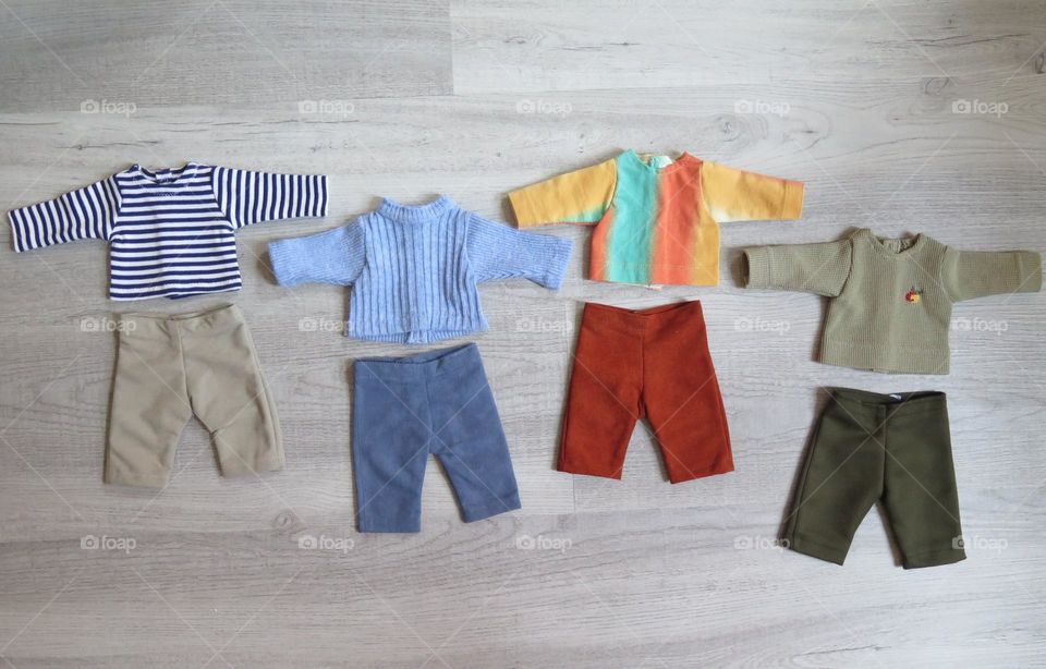 DIY baby doll clothes tee-shirts and pants