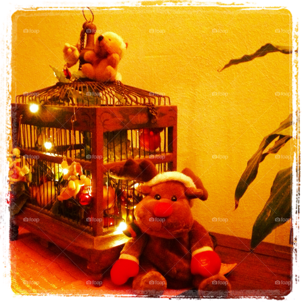 christmas home bear birdcage by Nietje70