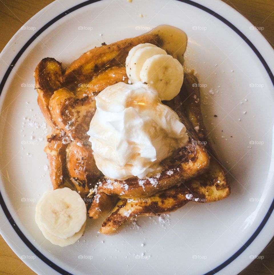 Bananas with French Toast  
