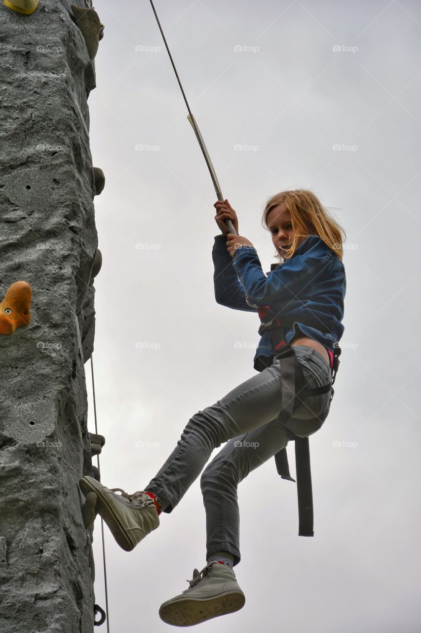 Climbing girl