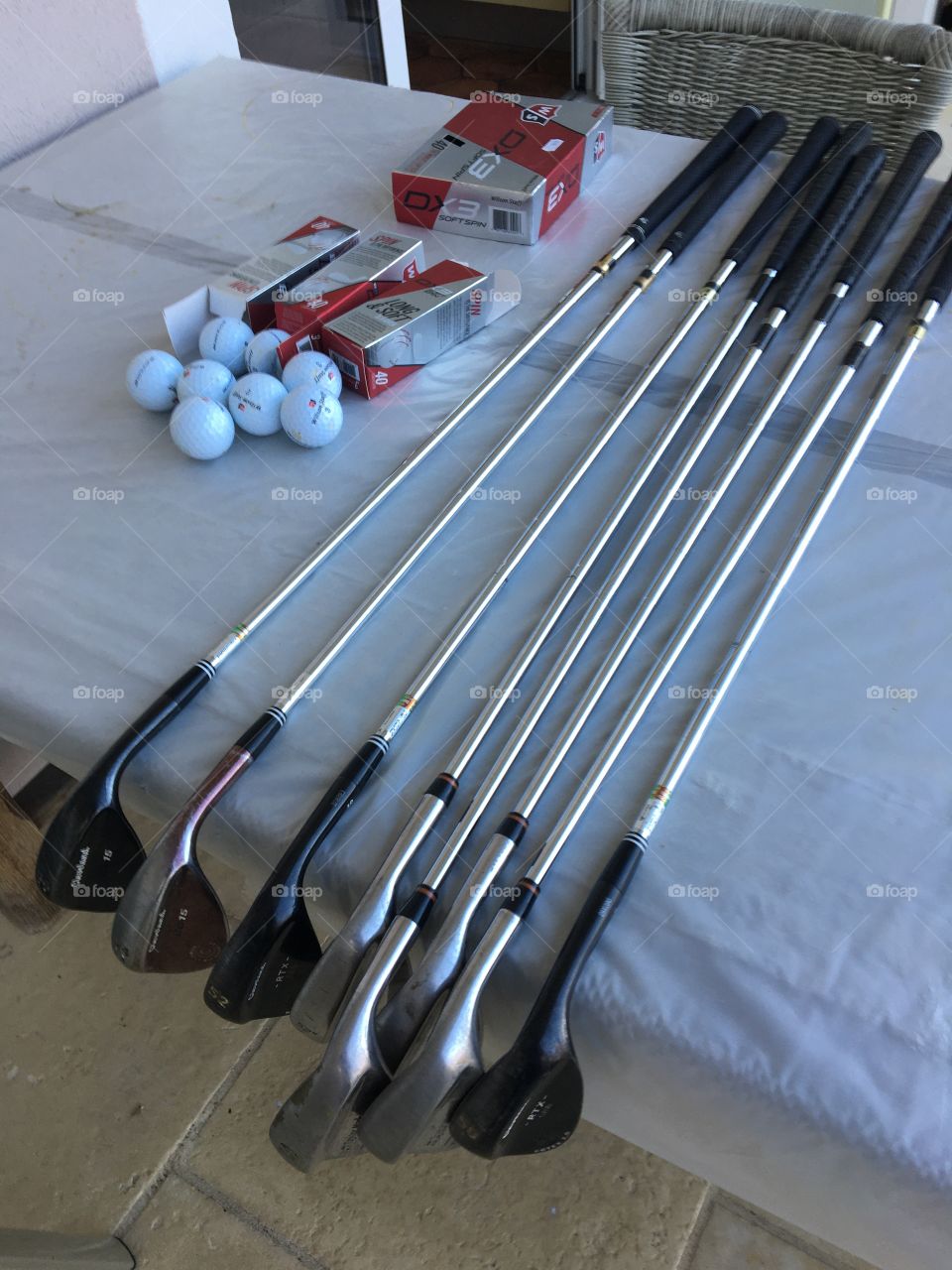 G - golf clubs waiting end of quarantine 
