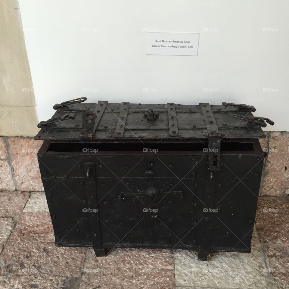 Old cash box, museum in Sarajevo,Bosnia and Herzegovina 