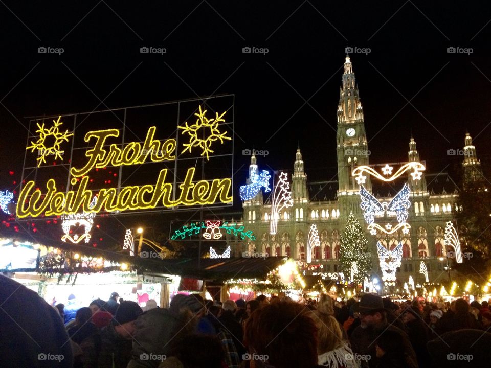 Rathauspark Christmas Market. Vienna, Austria