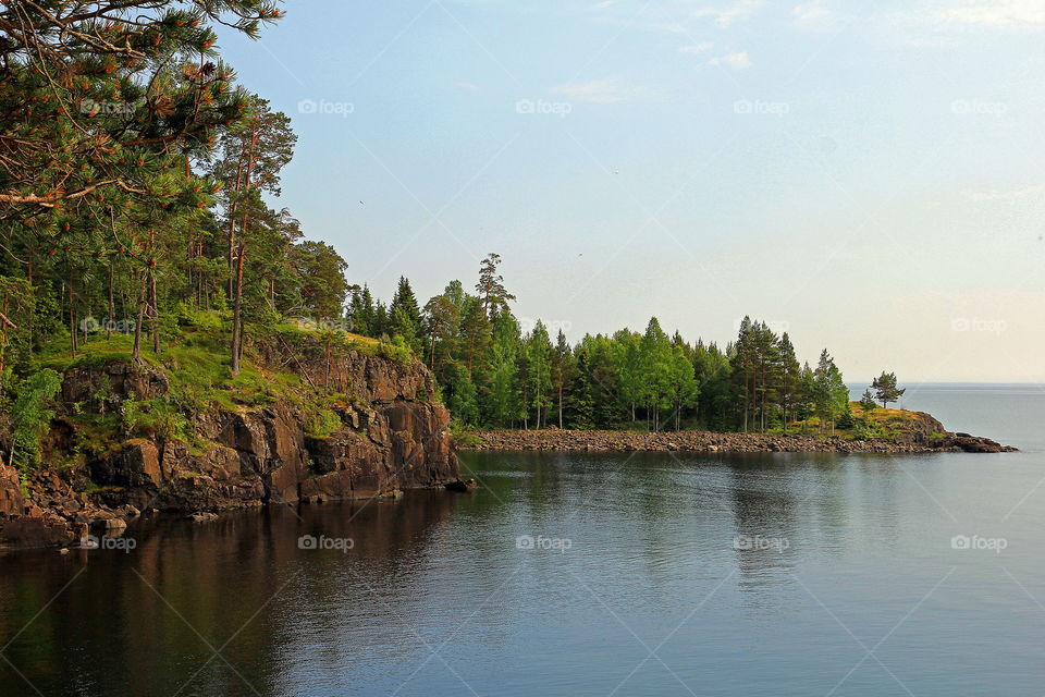 The coast of the island Valaam