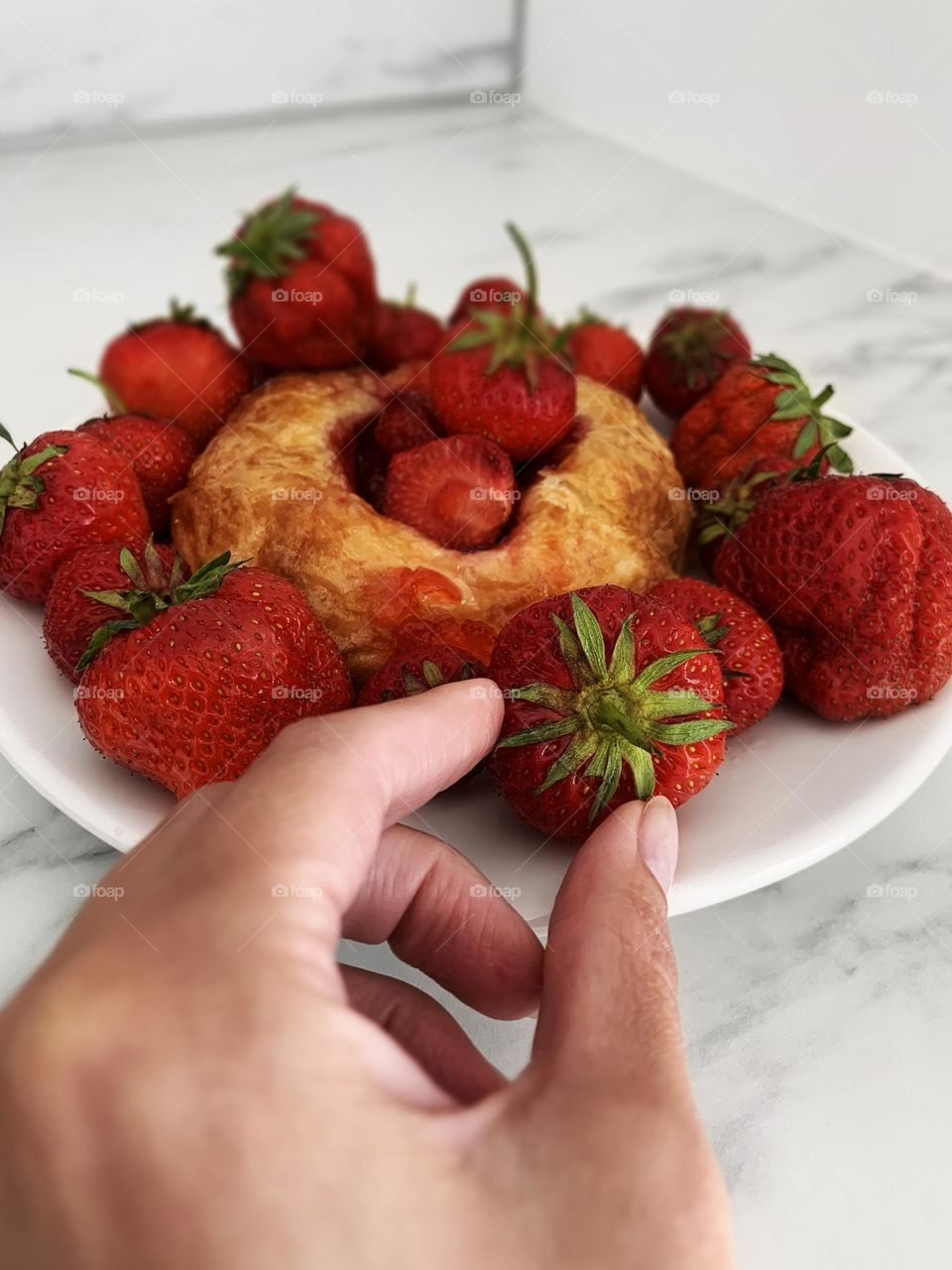 Bright and colorful boost red strawberry 