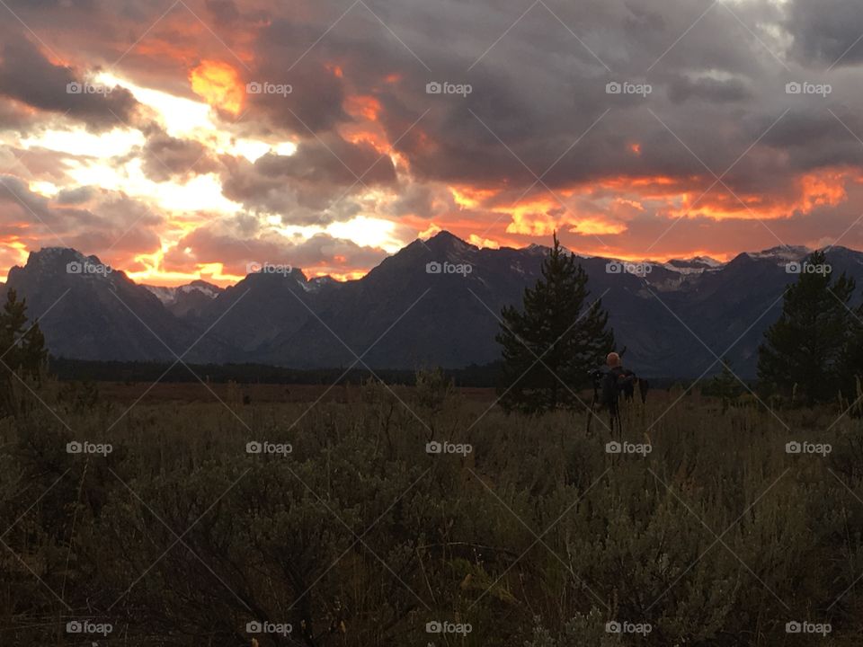 Grand Tetons @ Sunset