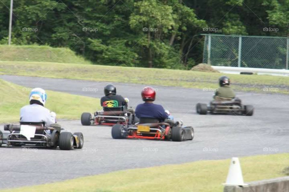 Race. racing go-carts