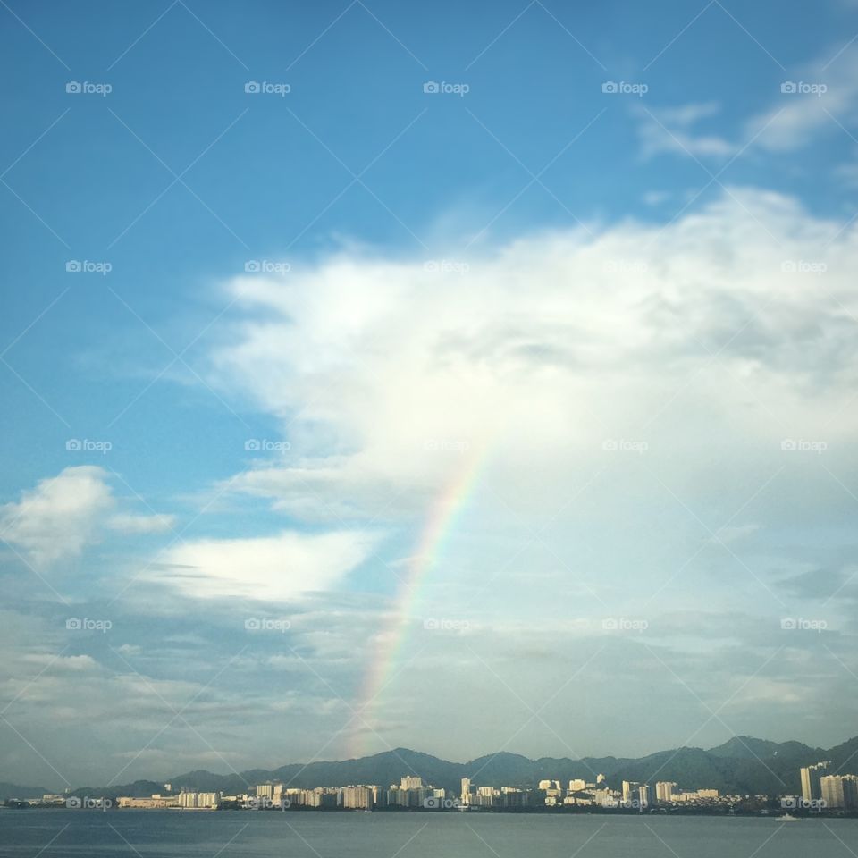 Rainbow to start the day.