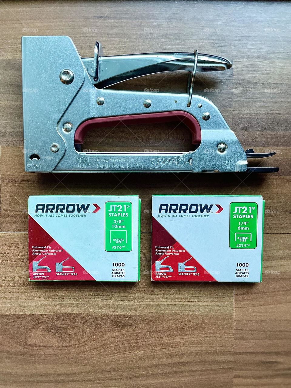 Arrow stapler with staples, product photo, tools for projects, craft tools 