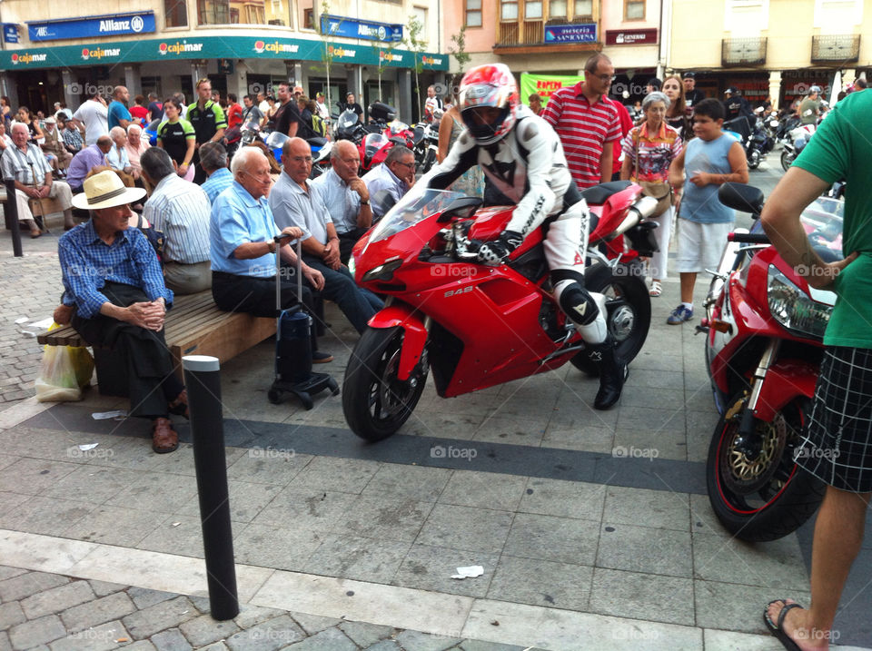 sport red bike italian by djmfotos