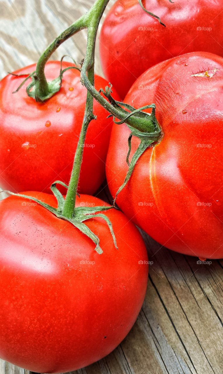 Close-up of tomato on table