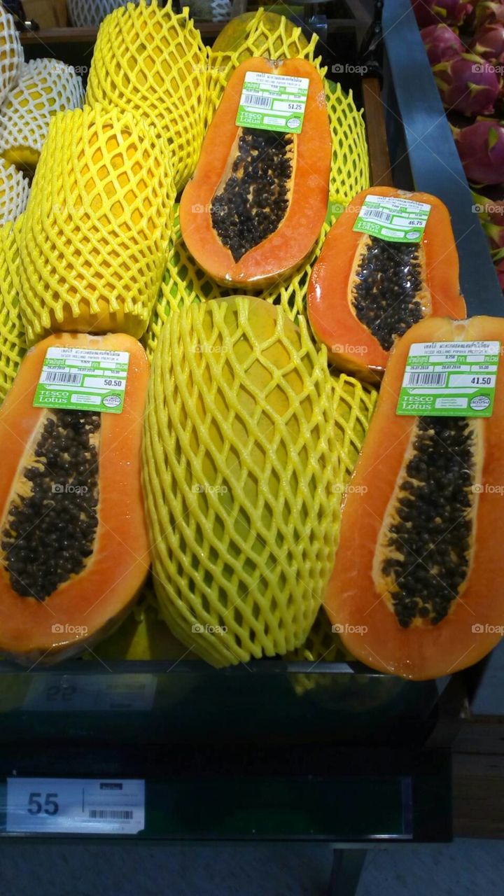 papaya, fruit
