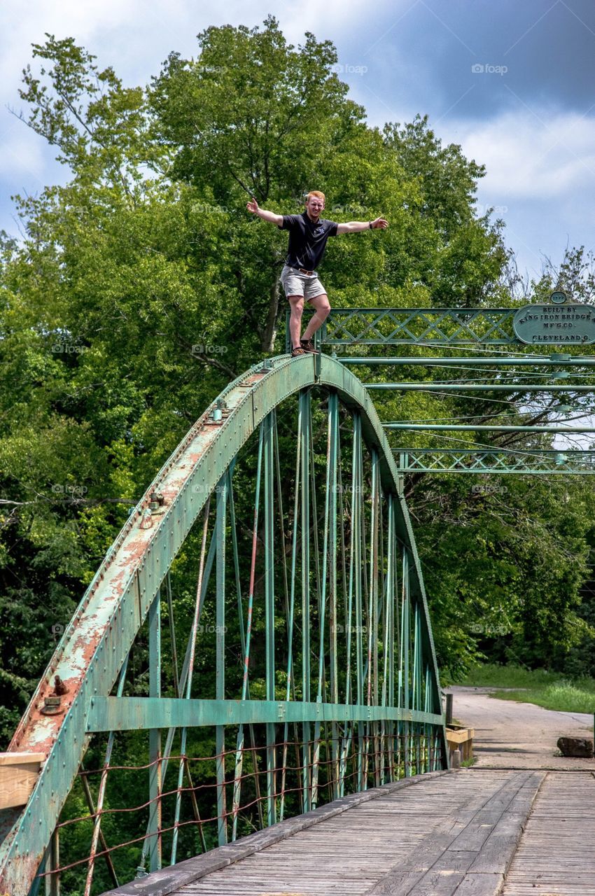 Bridge Surfin'. Visiting a bridge at Rough River, Kentucky.
