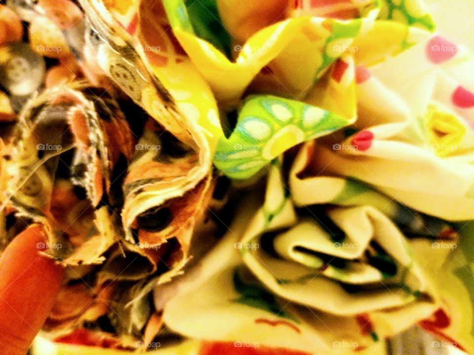 rose material flowers