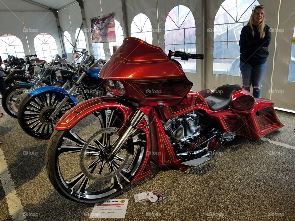 custom bagger motorcycle