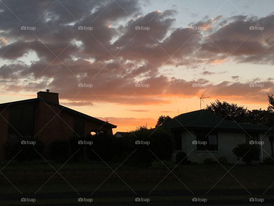 Sunset over Matamata 