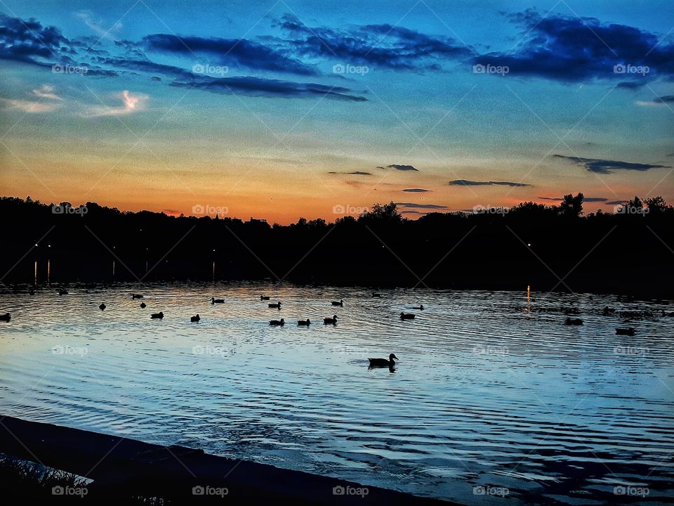 Peaceful summer evening