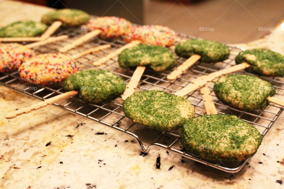 Sugar cookies on a stick