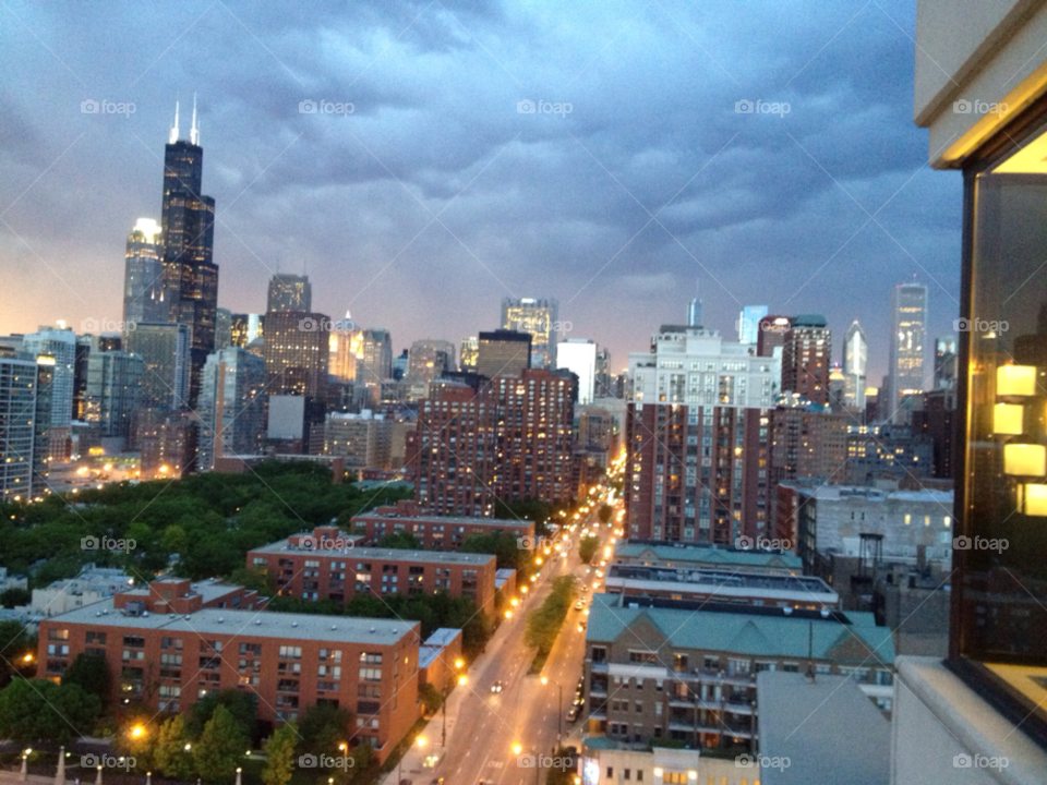 sunset clouds dusk chicago by Ryegirl64