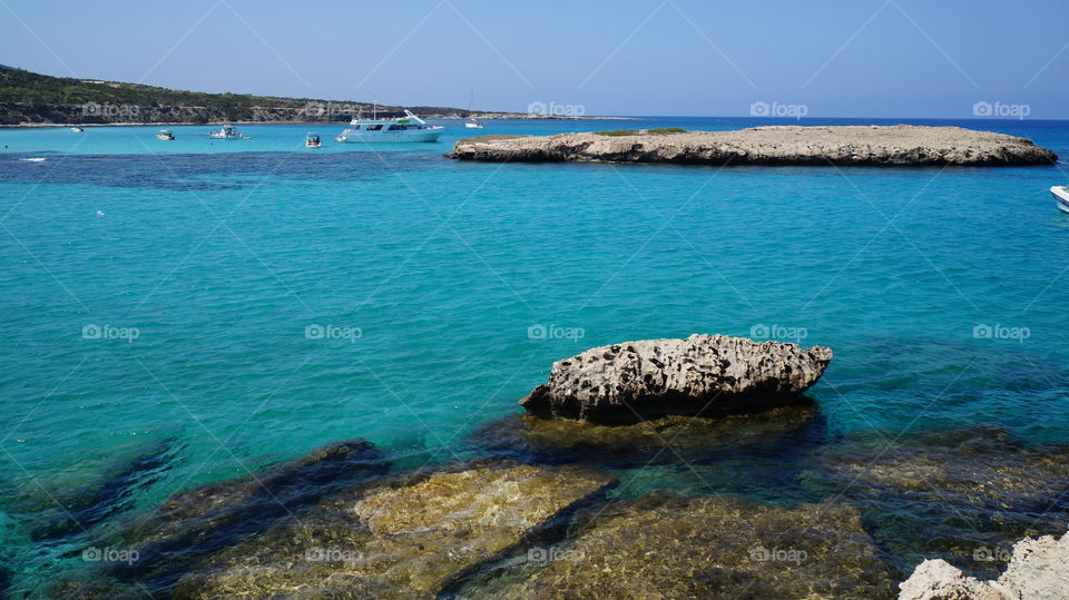 Blu lagoon. Cyprus akamas sea