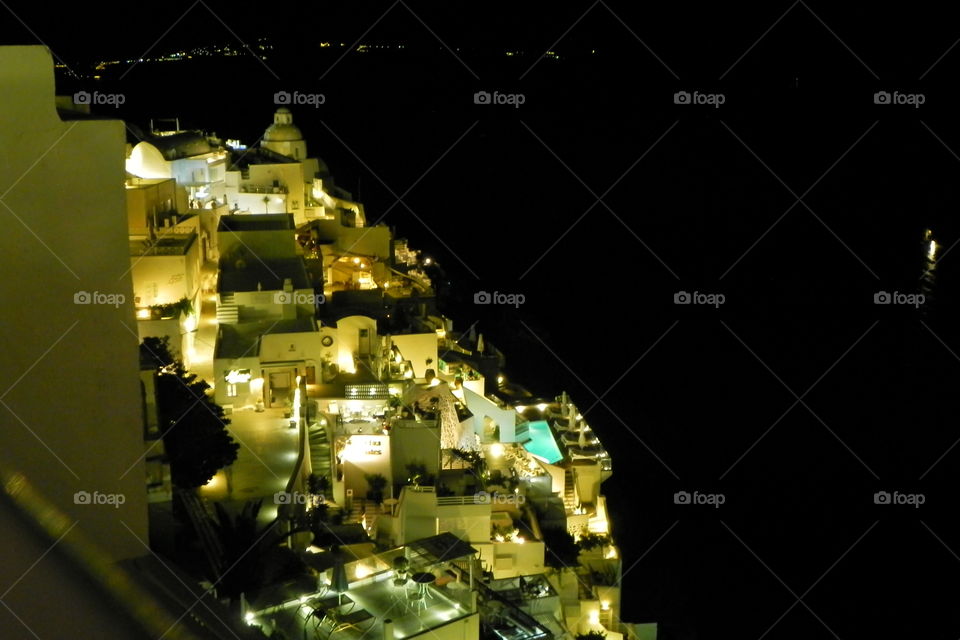 Santorini by night