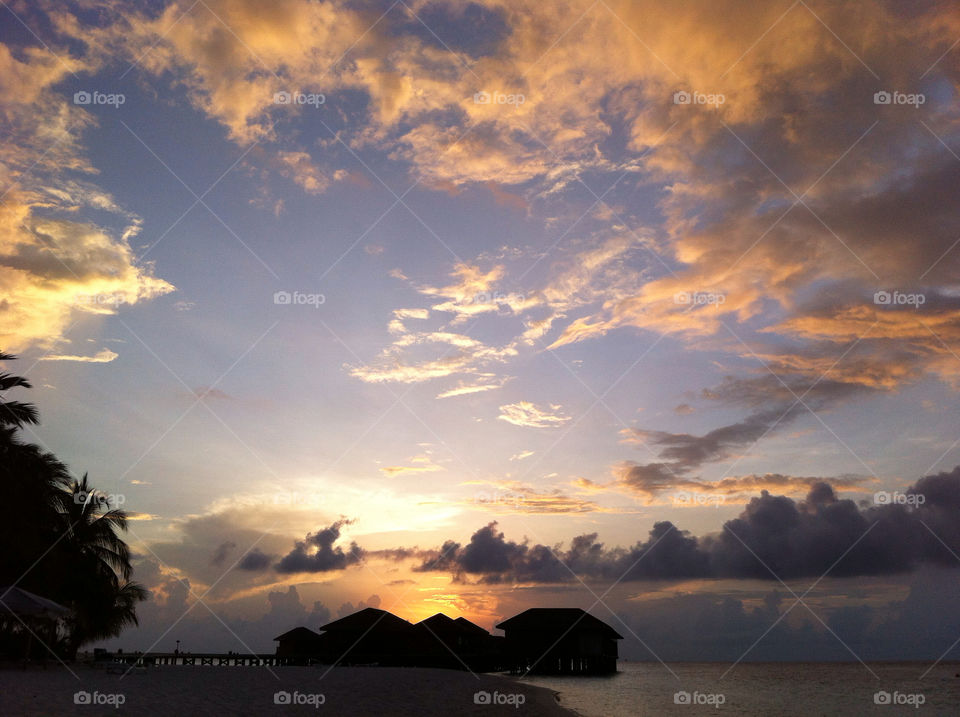 Sunset in The Maldives