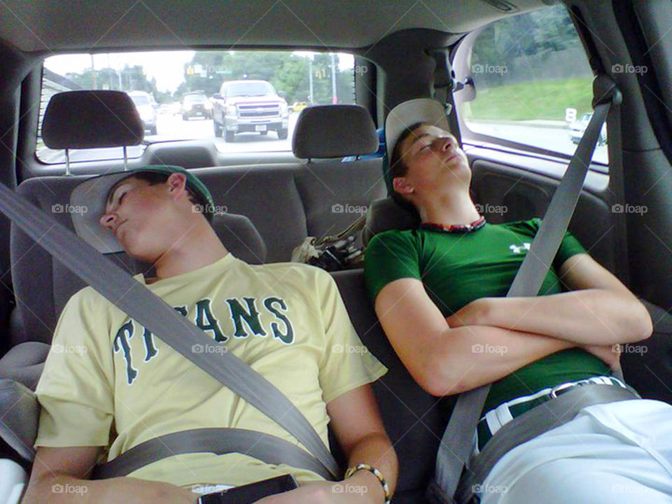 Game day!. They are preserving their energy for the game!