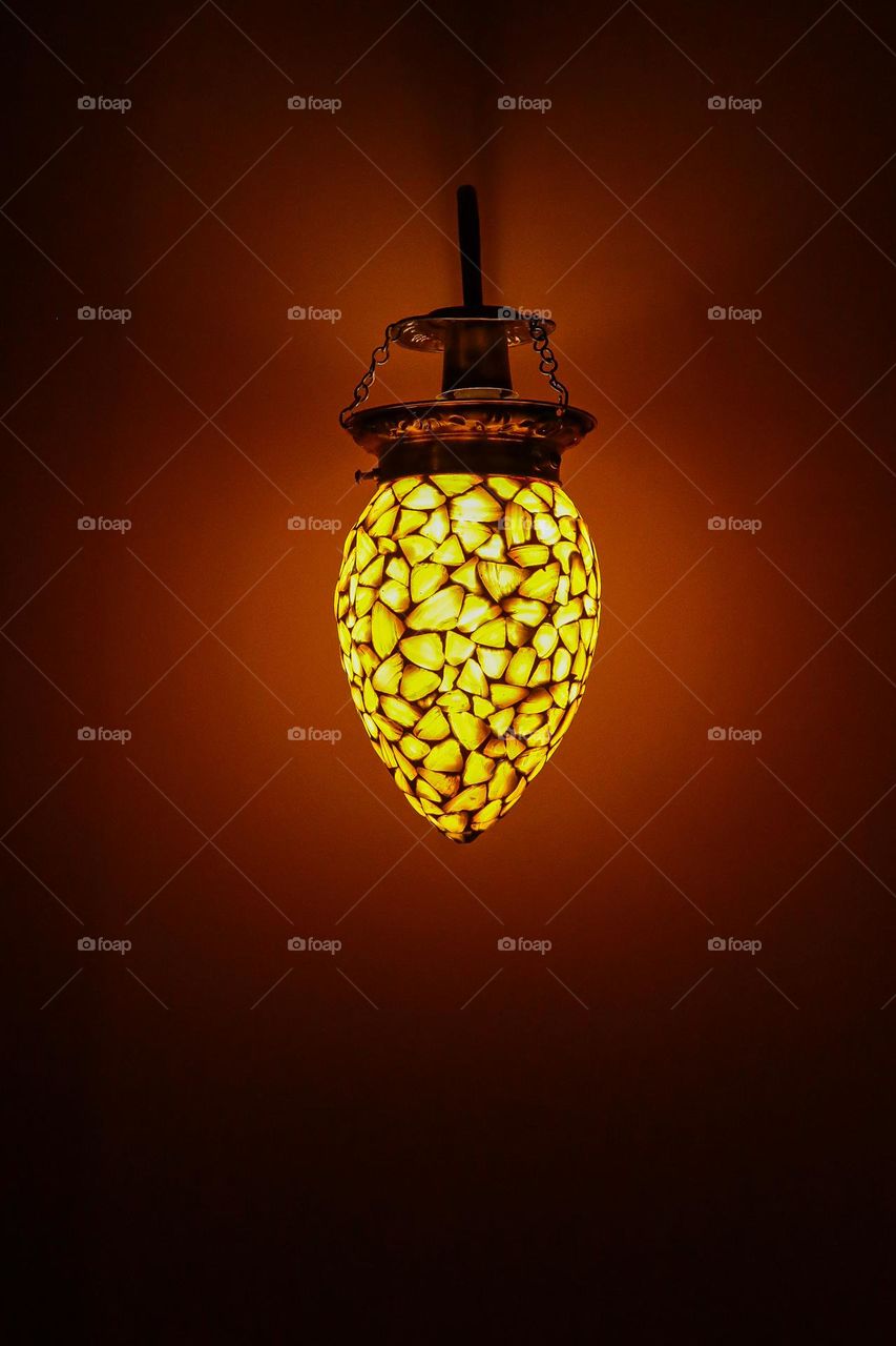 hanging wall lamp with beautiful texture.