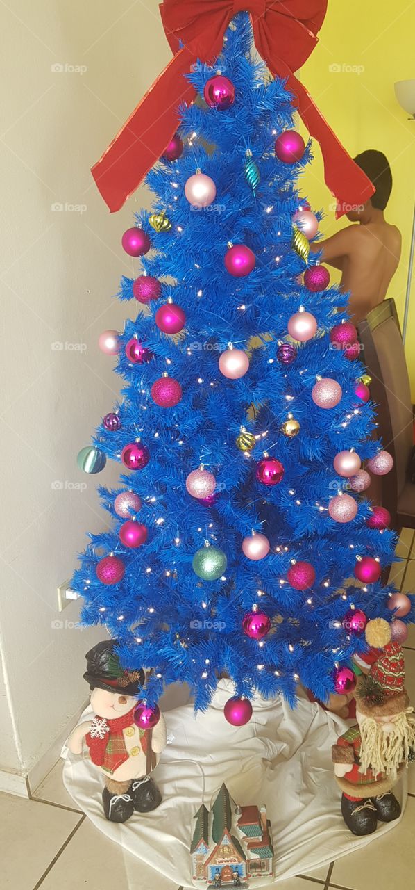 BLUE CHRISTMAS TREE, HOLIDAY...🎄