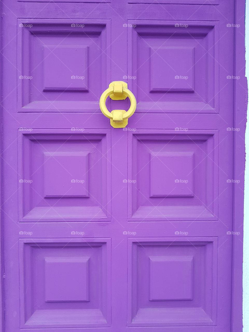 Full frame of violet door