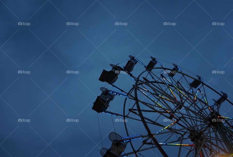 Ferris wheel and negative space