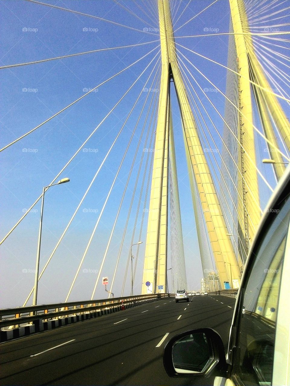 Sea Link in Mumbai... clicked in a moving car.