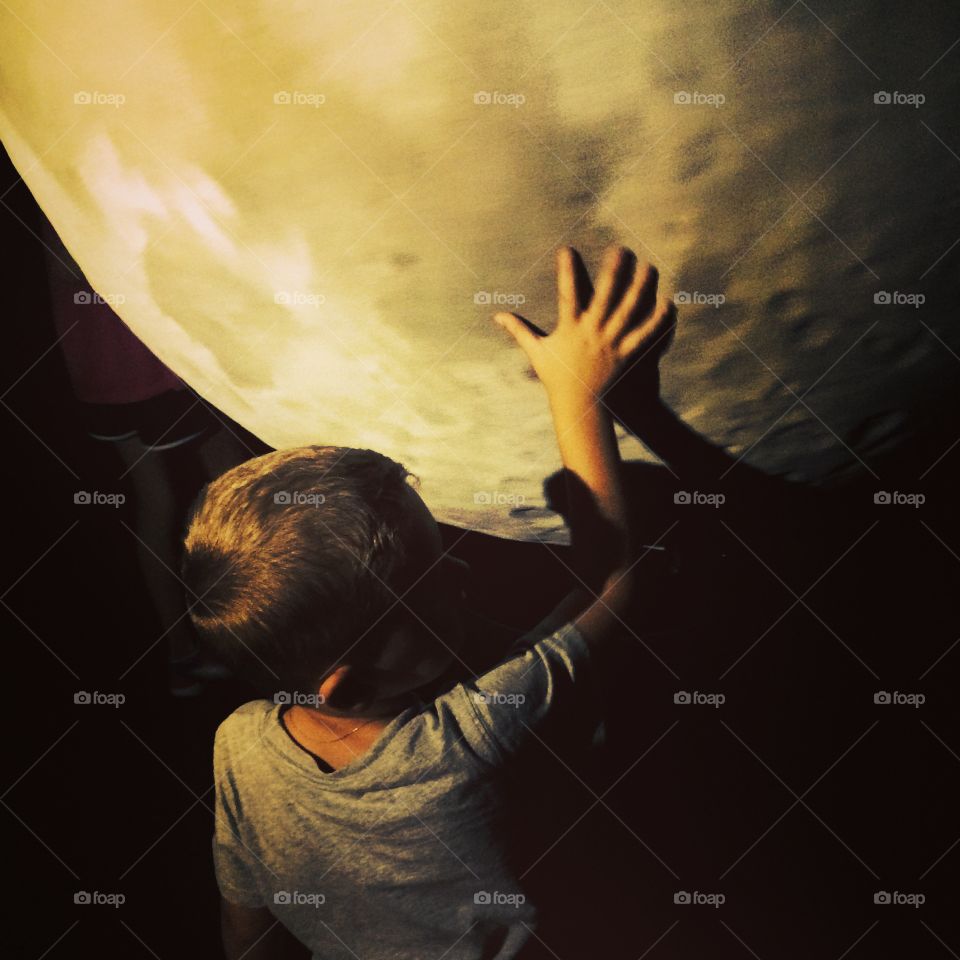 Touching the moon