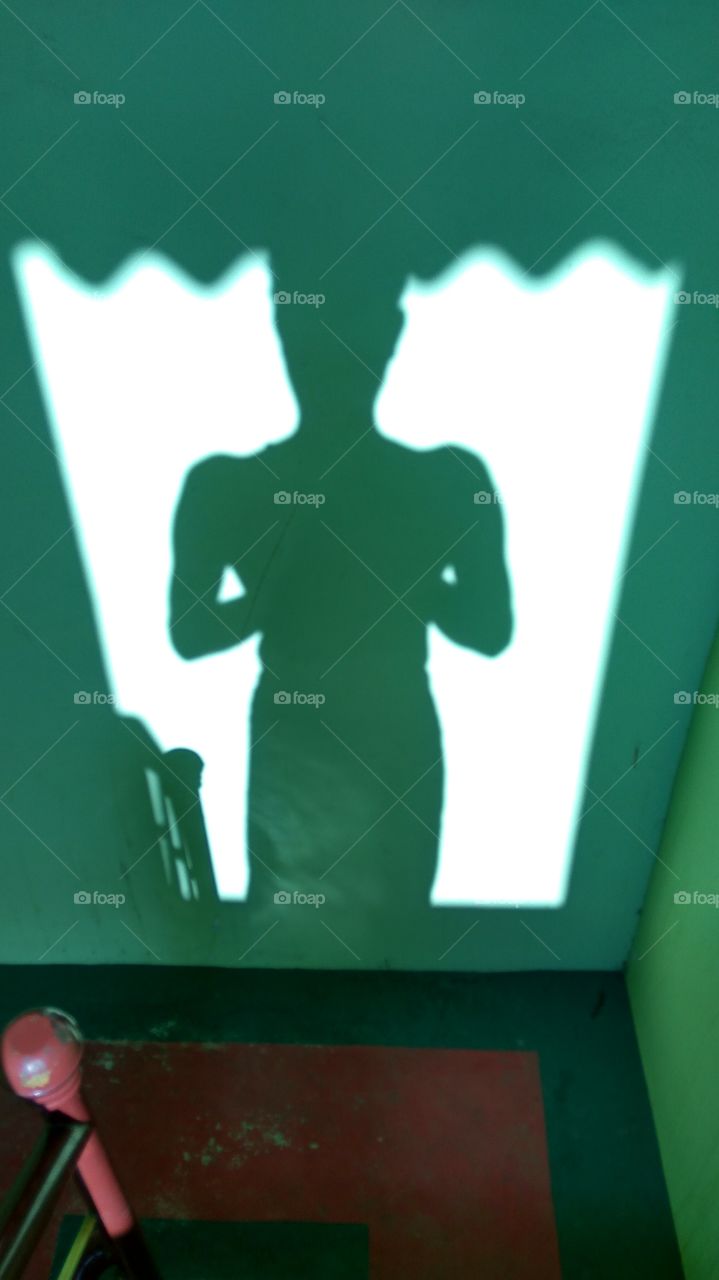 shade of man in steps nice