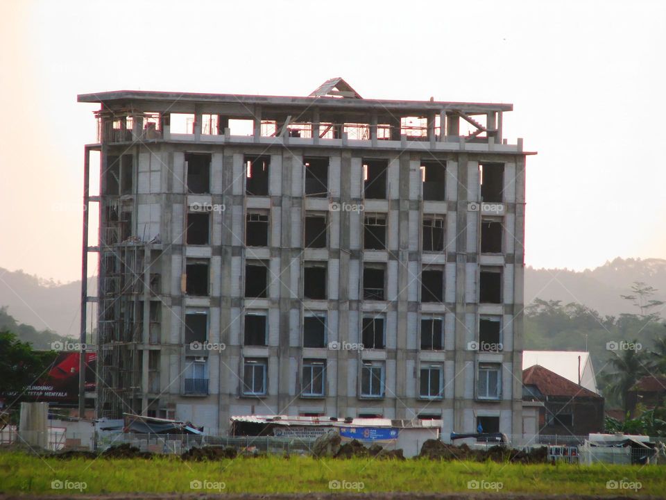 The abandoned multi-storey building was not maintained after being hit by a strong wind disaster