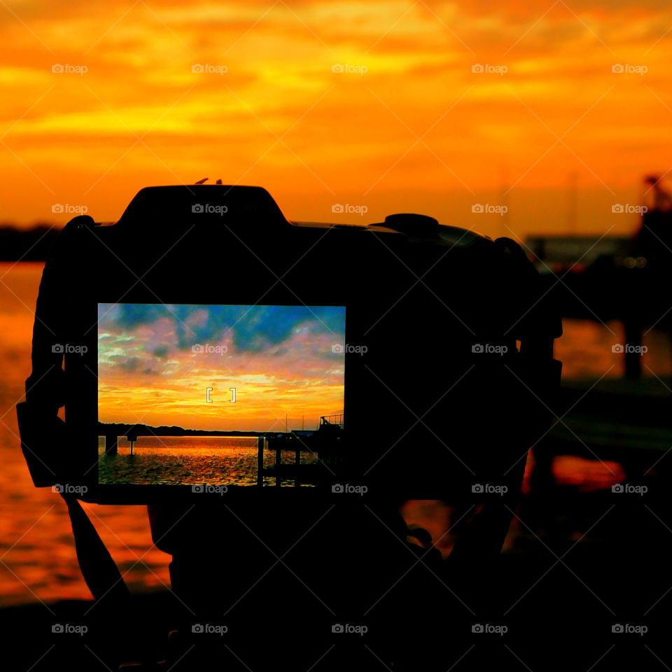 Candid view of a sunset from behind the camera!