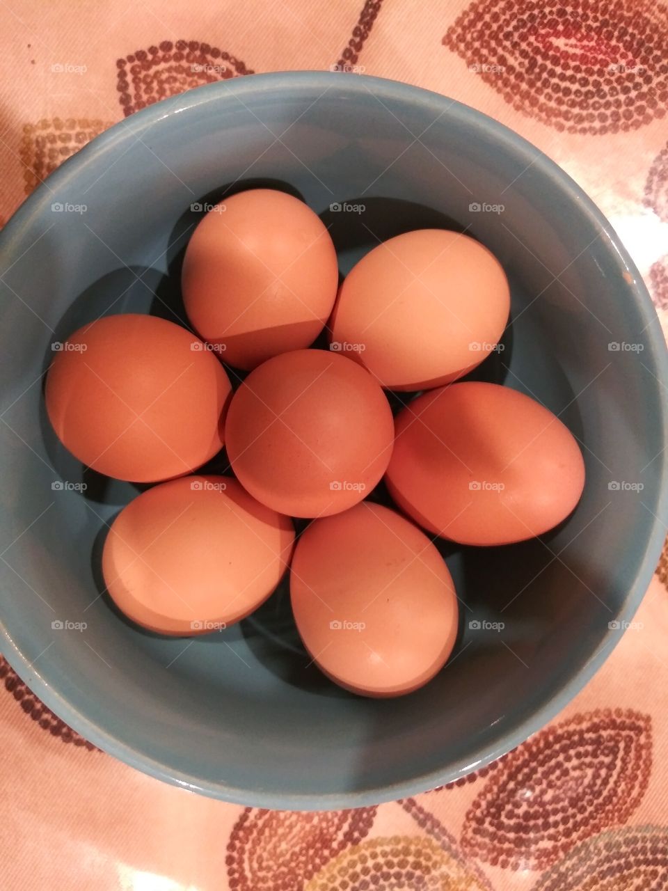 fresh brown eggs from the farm