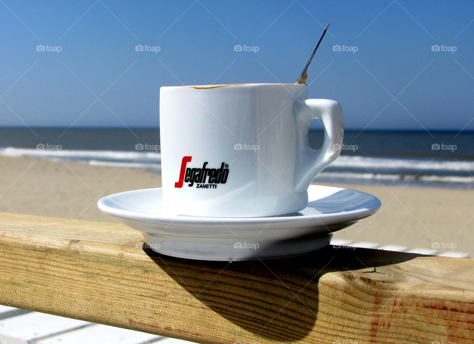 A coffee at the beach 