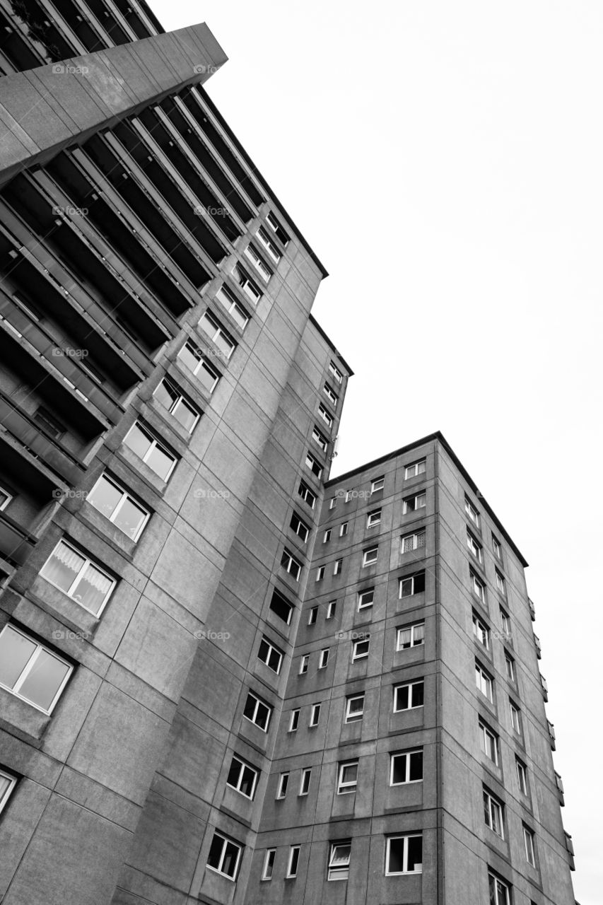 Old skyscrapers in Antwerp, Belgium.