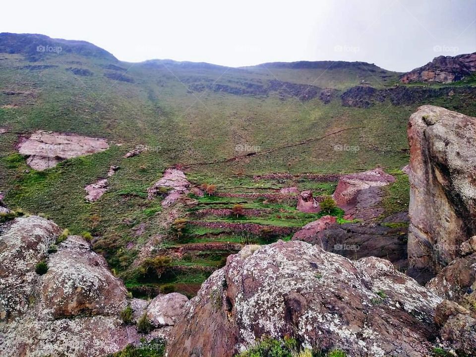 Glory be to God, the magnificent and picturesque view and the natural green trees are a view that is nothing more wonderful than it